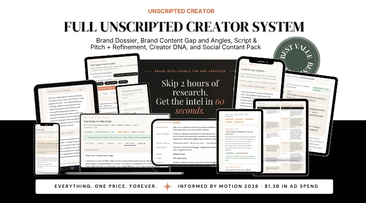Creator System The Complete Unscripted Creator System — $157